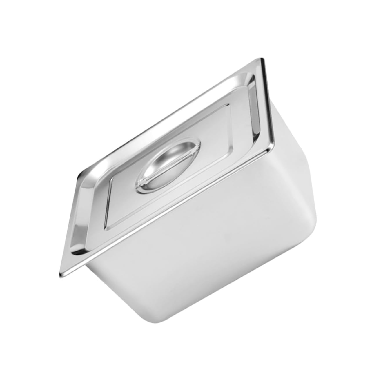 Recipiente de Buffet Rectangular con Tapa, Juego de 2, Acero Inoxidable | Plata, Construcción Robusta y Limpieza Sencilla, Formato para Fiestas y Restaurantes