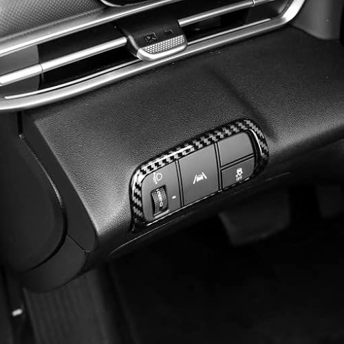 Juiveel Carbon Fiber Style Car Front Light Headlight Switch Button Panel Cover Trim Compatible With 2022 Hyundai Elantra Cn7 Elantra N Line Automotive Accessories #TOP3