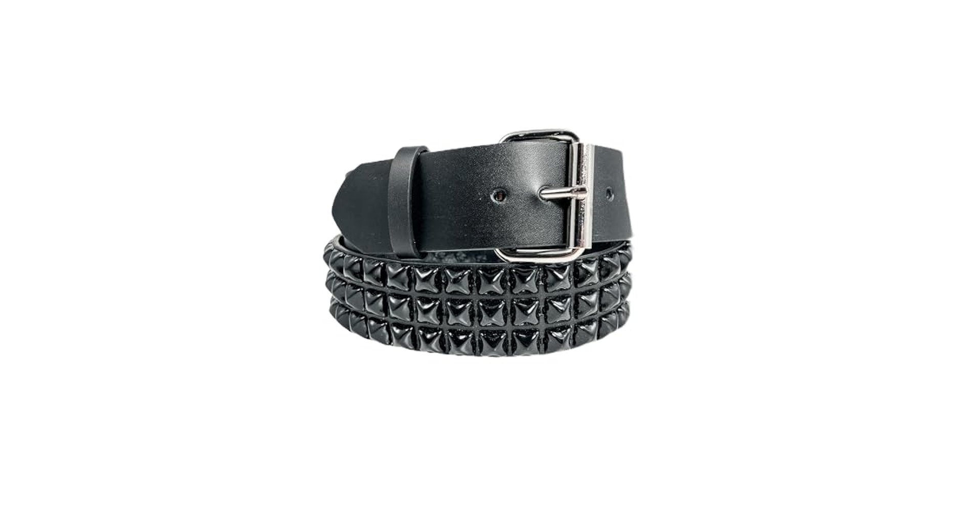 小物 pyramid studs belt made in USA 32 Three Row Mini Pyramid Stud Belt Made In USA Genuine Leather