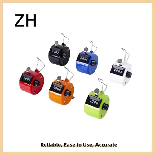 White Deer Hand Tally Counter 4 Digit Number Dual Clicker Golf Handy Convenient (Metal)