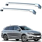 Hlodae Baca Coche para Fiat Tipo 5 Door Estate 2016-2021 (Flush Rails), Barras de Techo Portaequipajes Barras Transversales, Coche Bacas Personalizadas