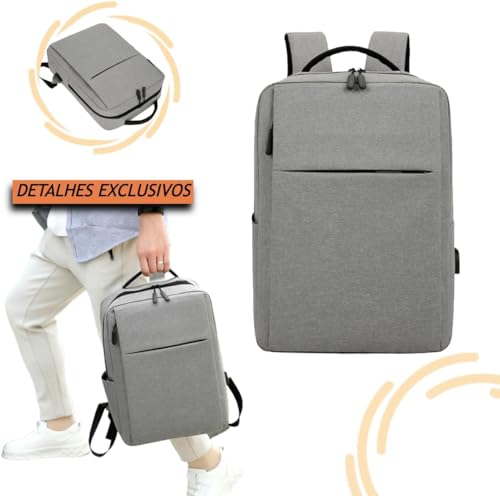 VMKLY - Mochila para Notebook Reforçada Impermeável Com Entrada USB - Notebooks de até 15.6 Polegada