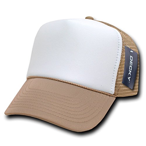 DECKY 2 Tone Trucker Cap, Khaki, One Size