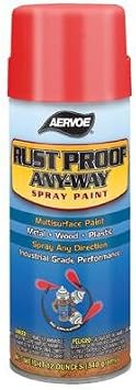 Aervoe 30616-Oz High Performance Safety Rust Proof Enamel Spray Paint, Black