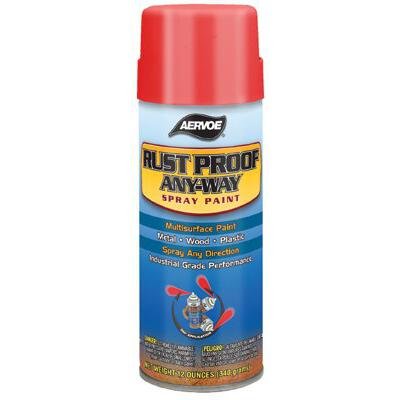 Aervoe 30616-Oz High Performance Safety Rust Proof Enamel Spray Paint, Black