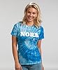 Personalised Tie Dye T Shirt Womens – Any text Rainbow Tie Dye Shirt, Tops for Women UK, Custom Colourful Festival Tee - Royal Blue XL #2
