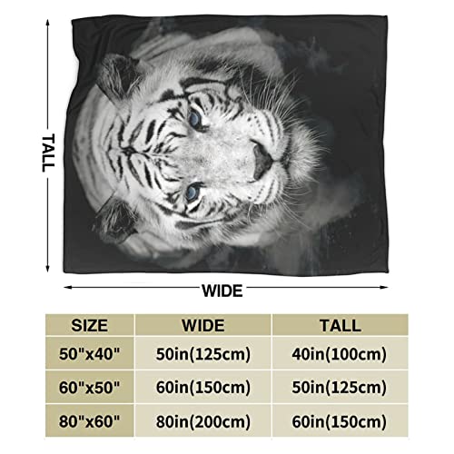 Tiger Blanket Animal Print Blankets Lightweight Soft Cozy Warm Throw Blanket For Boy Girl Chair Bed Gift 60"X50" #TOP3