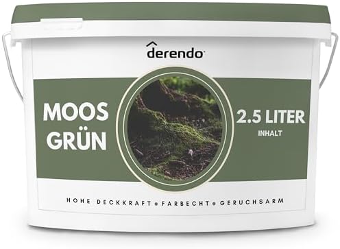 Exklusive Wandfarbe grün 2,5L, hohe Deckkraft, Dispersionsfarbe i...