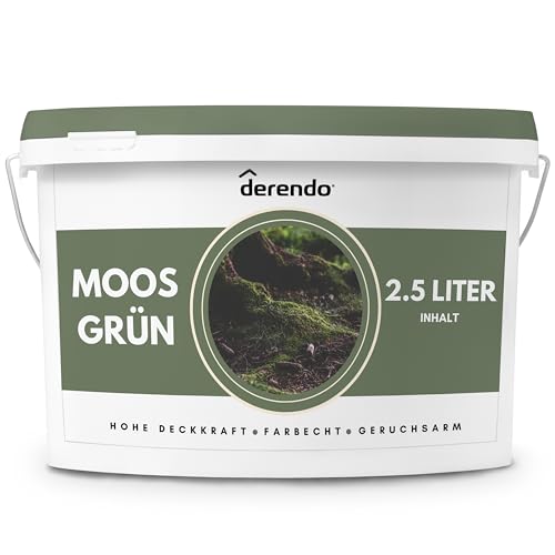 derendo Exklusive Wandfarbe grün 2,5L, hohe Deckkraft, Dispersion...