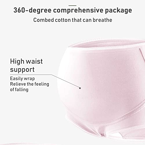 Cueca de maternidade de algodão com certificação de segurança, pacote com 4 unidades de calcinha fem