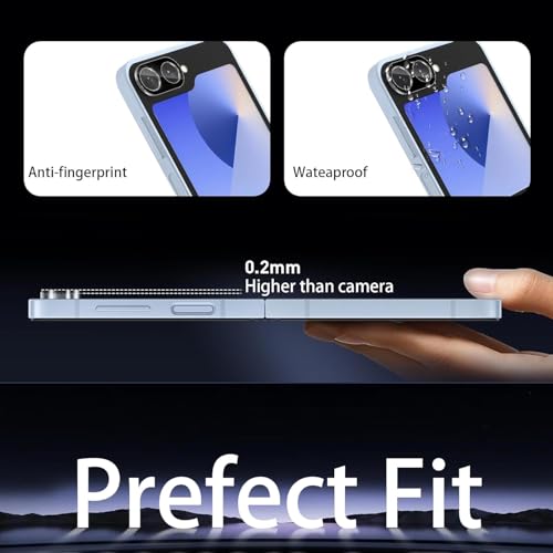 Image of Xmon Back Camera Lens Protector for Samsung Galaxy Z Flip 6 (1 Pack) Premium Camera Glass Protector Guard, Anti-Scratch, Ultra-Clear, Easy Installation