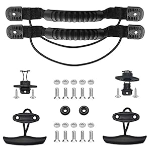 KAYAK-handgrepen Pull T-handle Afvoerplug Kits, Draadhandvat Set, Kajak Carry Handgreep Kit, Vervanging Zij Zwart…