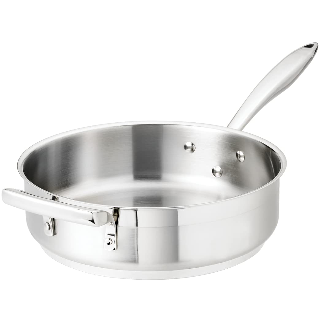 Browne Foodservice THERMALLOY 11 Inch Stainless Steel Saute Pan