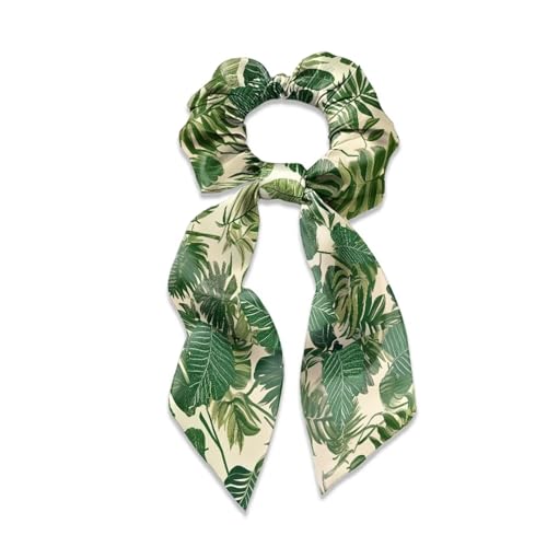 Qehuruxo Hair Tie Set of 2 Scrunchie Hair Scarf with Tail Hair Scrunchies Elastic Hair Scarf Ponytail Holder for Women and Girls 2026 Fashion