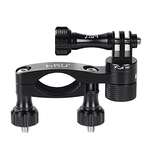 HSU Support de Guidon de Vélo pour GoPro, Support en Aluminium pour Hero 11/10/9/8/7/6/5/4/3 et d'autres Caméras d'action (Bleu)