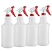 DilaBee Empty Plastic Spray Bottle – 32 oz Spray Bottles for Cleaning Solutions - 100% Leak Proof with Mist Stream and Off Trigger Settings - for Home, Garden, Chemicals, and More (4 Pack - White)