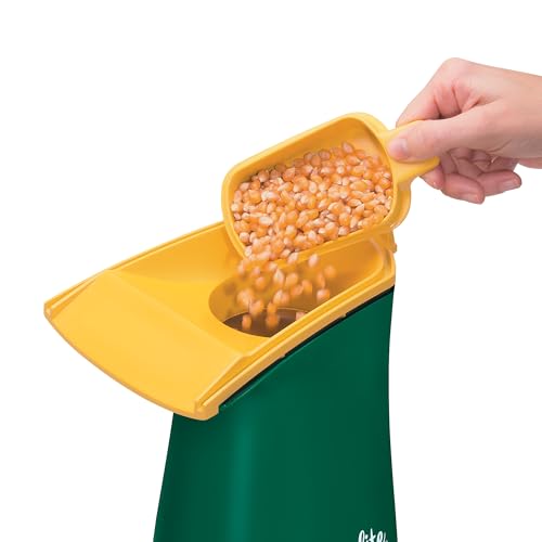 Image of Presto 04870 Poplite Hot Air Popcorn Popper - Built-In Measuring Cup + Melts Butter, Easy to Clean, Built-In Cord Wrap, 18 Cups, Green /Gold