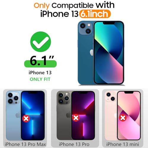 Coque étanche pour iPhone 13 avec protection écran et objectif intégrés de 6,1 pouces