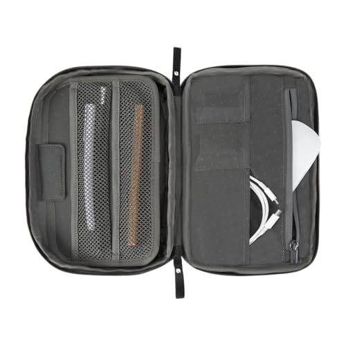 Incase A.R.C Accessory Organizer - Electronic Organizer Travel Case + Cord Storage - Efficient Cable Management - Compact & Durable Electronics Organizer, Black (10 x 3 x 2 in)