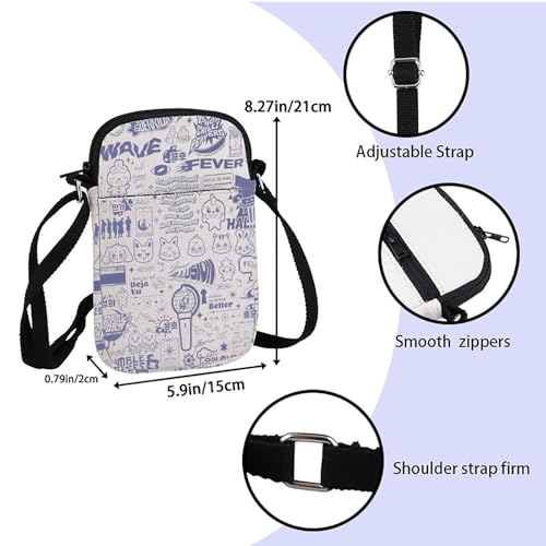 ZJXHPO Kpop Crossbody Bag Kpop Lover Gift Concert Messenger Bag K-pop Shoulder Bag Kpop Team Carry On Bag2