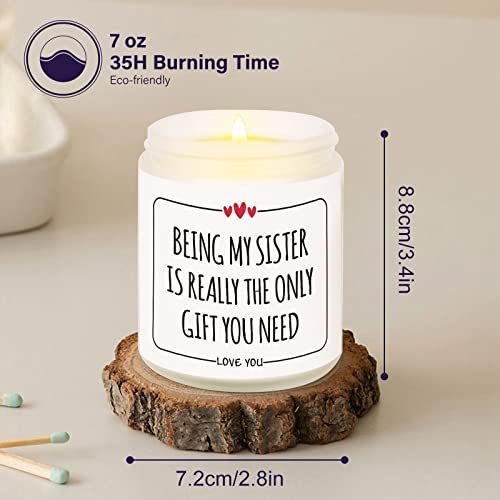 Afterprints Sisters Gifts, Funny Sister Candle, Birthday Gifts For Sisters From Sister Brother, Scented Candles Presents For Sister On Mother's Day, Christmas #TOP6