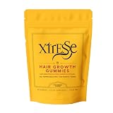 Xtresse Hair Growth Gummies for Women, with Pumpkin Seed Extract, Taurine, Saw Palmetto, Biotin, Vitamins & Plant Extracts for Women & Men, Supports Healthy Hair Growth & Strength, 60 Gummies