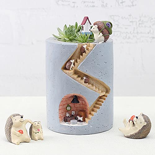 VIVILIAN Kreativer Harz Blumentopf Sukkulenten Pflanzer Container Niedlicher Tier Dekorativer Topf Cover