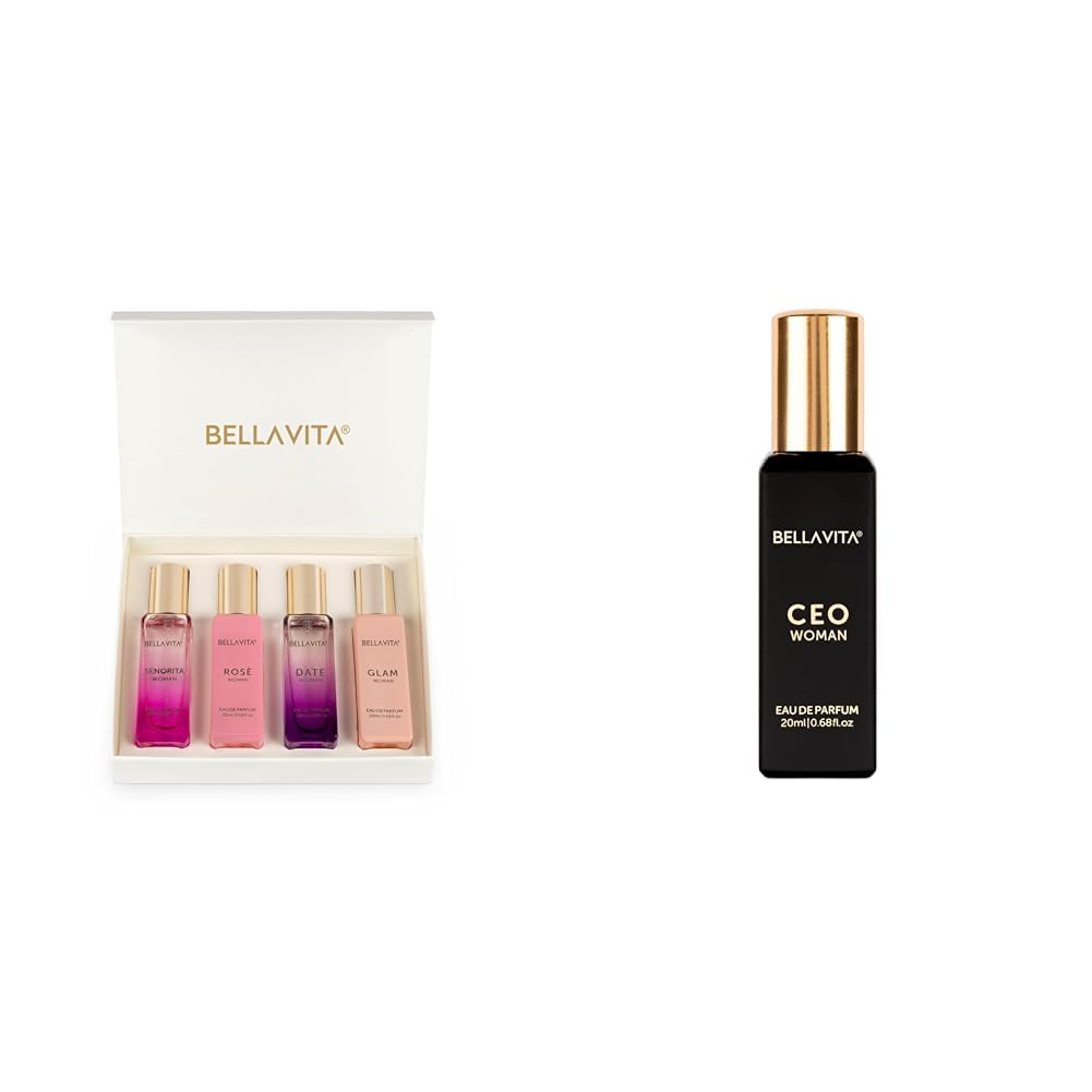 Bella Vita Luxury Woman Eau De Parfum 4X20 Ml For Women Ceo Woman Eau De Parfum Liquid Perfume With Bergamot Tonka & Vanillapremium Long Lasting Woody & Fruity Fragrance Scent For Women 20ML