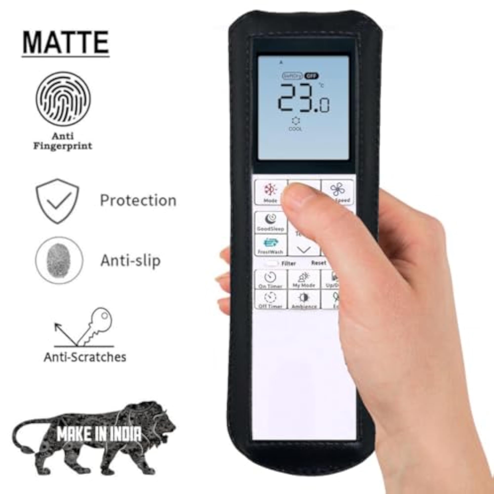 PU Leather Protective Case Cover for AC Remote, Compatible with Hitachi