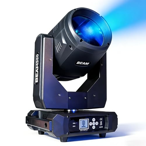 SHEHDS Moving Head Stage Lights 350W 17R Blub 13 Gobos 14 Colors Beam/Frost/Rainbow Stage Effect Spotlights 8 Prisms 8+16+24 Prism 0.2° Parallel DMX5