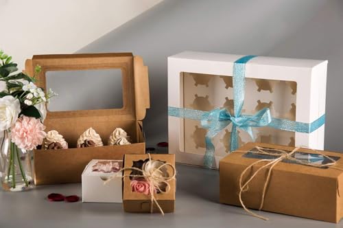 YunKo 15 Pack Cupcake Boxes for 12 Cupcakes, White with Window by YunKo - Used condition - Image 8