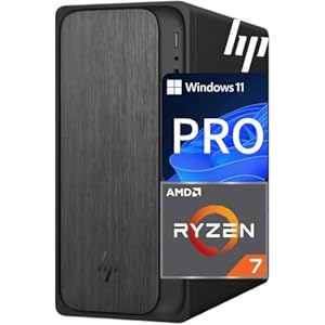 HP Secure & Productive Business Tower Desktop, AMD 8-Core Ryzen 7(Beat Intel Core i9-11900K), 16GB DDR5 RAM, 1TB Storage(512GB SSD & 500GB HDD), HDMI + DP, RJ-45, USB-C, Windows 11 Pro