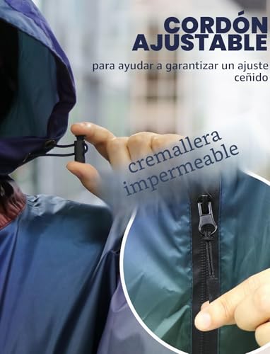 Poncho de lluvia reusable de tejido ripstop con lona protectora multiuso 5