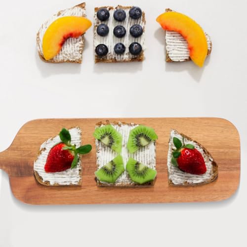 Tabla de cortar rectangular con mango de madera Luxshiny miniatura 5