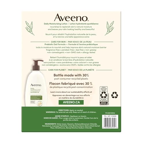 Image of Aveeno Active Naturals Daily Moisturizing Lotion, New 2 Pack Of 20 Fl Ounce Pump, 1 Fl Ounce