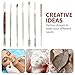 ABECIOUS Wax Carving Tools Set (7Pcs), Metal Clay Sculpting Tools, Stainless Steel Double Ended Premium Dab Tool for Carving, Modeling, Sculpting and Shaping