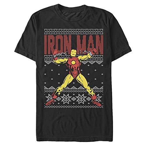 T-shirt Iron Man Marvel homme : haut geek pour fan de comics et soirée pull moche