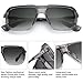 Dollger Square Aviaor Sunglasses for Men Fashion Trendy Gold Metal Frame Punk Retro Cool Grey Shades