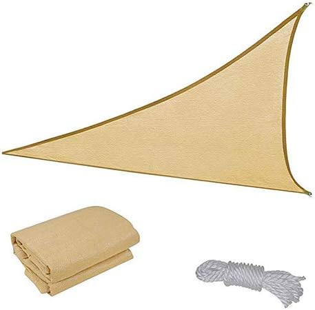 Lklxj 95 Schaduwdoek Driehoek 5mx5mx5m Tuin Zonnezeil Beige Privacyhek Zonnecreme Patio Schaduw Stof Animal House Windscreen Geschikt Voor Strand Dak Shading Amazon Nl