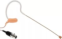 Shure MX153C/O-TQG Earset Headworn Microphone - Omnidirectional Cocoa Mic for Wireless Bodypacks, Superior Clarity & Comfort