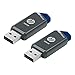 HP 128GB x900w USB 3.0 Flash Drive 2-Pack, Gray/Blue