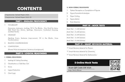 Image of Guide to English & Logical Reasoning for BITSAT with Previous Year Questions & 10 Mock Tests - 5 in Book & 5 Online 11th Edition | PYQs | Revision Material for Physics, Chemistry & Mathematics |