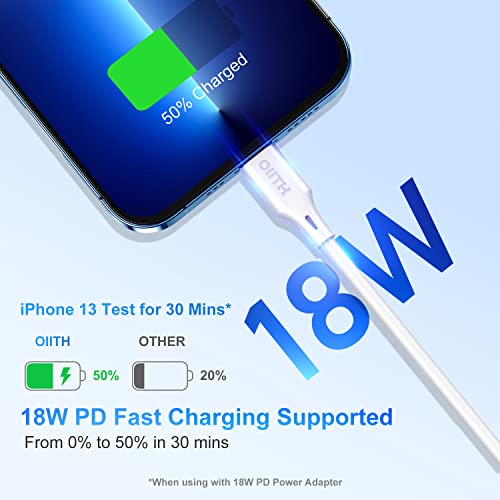Oiith Usb C To Lightning Cable 6Ft 2 Pack, Mfi-Certified 18W Power Delivery Type C Fast Iphone Charger Cord, Fast Charging For Apple Iphone 14 13 12 11 Pro Max #TOP1