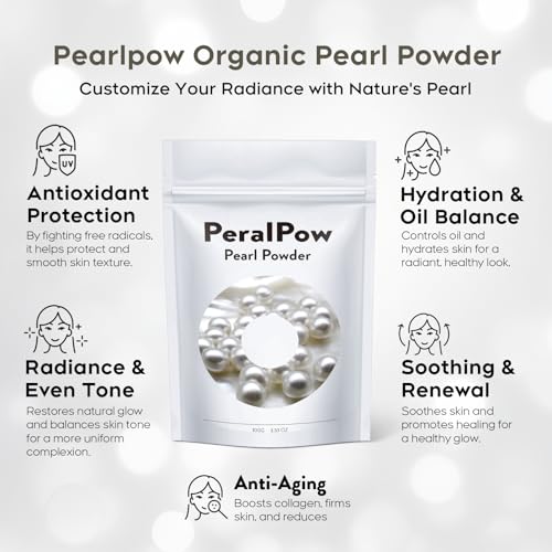 Peralpow Pearl Powder Organic, 100g 100% Natural DIY Skincare, Anti-Aging, Minimizes Pores, Soothes (3.52oz) - Image 3