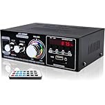 Bluetooth 5.0 Audio Amplifier, Digital Amp 2.0 Channel 100W, 2 Channel Stereo Wireless Hi-Fi Receiver USB SD AUX, for Home Speakers Theater Entertainment