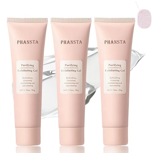 CLOUDEMO Phansta Purifying Exfoliating Gel, Phansta Face and Body Exfoliating Scrub Gel, Deep Cleansing Moisturizing Facial for All Skin Types (3 Pcs)