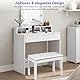 72 Zm Klavierbank aus Massivholz – Klavierhocker mit Weichem Sitzkissen – Modernes, minimalistisches Design, Korrosionsbeständig & Stabil – Für E-Piano & Keyboard, Weiß