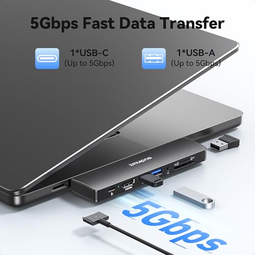 Image of USB C Hub Adapter for MacBook Pro /Air M5 M4 M3 M2 M1 2025-2018 13 inch 15 inch 16 inch | 8 in 2 MacBook Accessories Multiport Adapter Dongle with HDMI 4K, Thunderbolt 3, USB C&A Data Ports, SD /TF, Audio