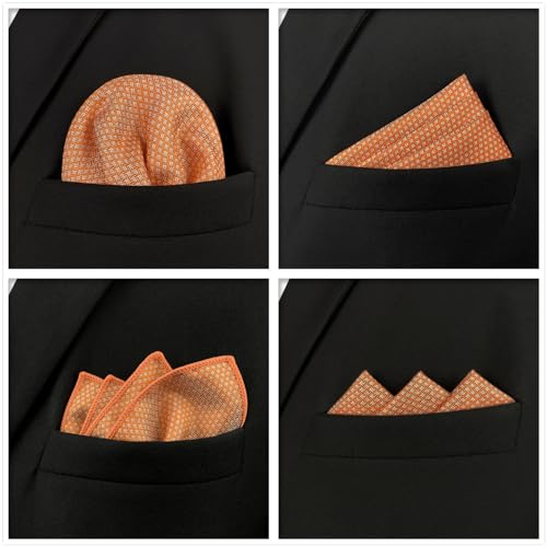 SHLAX&WING 5 peças sortidas de lenços de bolso de seda masculinos conjunto lote 87