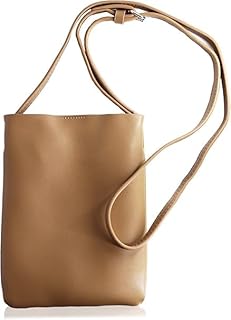 [East Leaf] スマホポーチ スマホポシェット スマホショルダー シンプル レディース 長さ調整可 軽量 ベージュ 縦20x横15cm